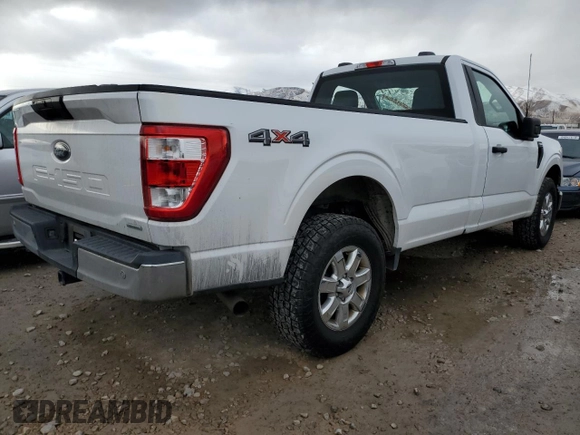 2021 Ford F-150 XL with VIN 1FTMF1EP8MKE68354, listed as a Copart auction lot 84733944 with 97,313 mi miles and Salvage title. Bid and sale history available at DreamBid. Image 3.