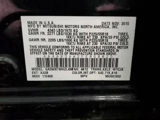 2015 Mitsubishi Outlander Sport 2.4 ES with VIN 4A4AR3AW2FE060025, listed as a Copart auction lot 43506405 with 119,047 mi miles and Salvage Title. Bid and sale history available at carsss.com. Image 13.