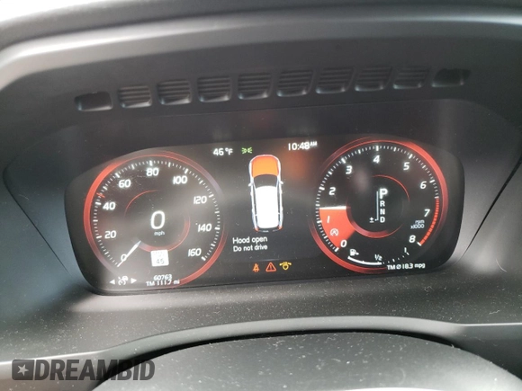 2020 Volvo XC90 Momentum with VIN YV4A221K3L1537726, listed as a Copart auction lot 48919765 with 60,763 mi miles and Salvage title. Bid and sale history available at DreamBid. Image 9.