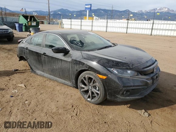 2020 Honda Civic Sedan Sport with VIN 19XFC2F85LE025126, listed as a Copart auction lot 48162865 with 32,053 mi miles and Salvage Title. Bid and sale history available at carsss.com. Image 4.