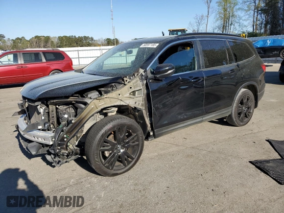2021 Honda Pilot Special Edition with VIN 5FNYF5H20MB025749, listed as a Copart auction lot 50597185 with 46,173 mi miles and Salvage Title. Bid and sale history available at DreamBid. Image 1.