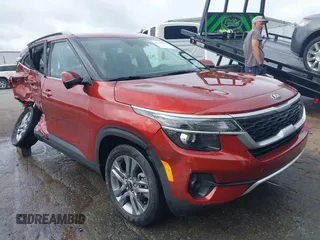 2021 Kia Seltos S with VIN KNDEU2AA2M7085983, listed as a IAAI auction lot 42500898 with 50,167 mi miles and . Bid and sale history available at DreamBid. Image 1.