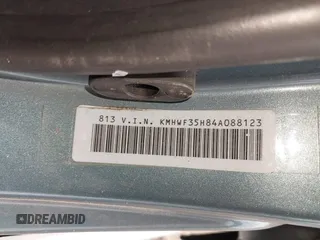 2004 Hyundai Sonata GLS with VIN KMHWF35H84A088123, listed as a IAAI auction lot 42128900 with 135,466 mi miles. Bid and sale history available at carsss.com. Image 9.