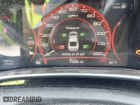 2013 Dodge Dart Limited with VIN 1C3CDFCH8DD309935, listed as a IAAI auction lot 42205502 with 118,590 mi miles and . Bid and sale history available at DreamBid. Image 15.