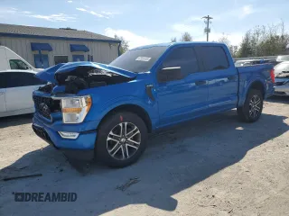 2021 Ford F-150 XL with VIN 1FTEW1CPXMFA98377, listed as a Copart auction lot 47035165 with 0 mi miles and Salvage Title. Bid and sale history available at carsss.com. Image 1.