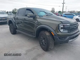 2024 Ford Ranger Raptor with VIN 1FTER4LR2RLE05950, listed as a IAAI auction lot 41590870 with 10,891 mi miles. Bid and sale history available at carsss.com. Image 1.