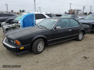 1986 BMW 6 Series 635CSi with VIN WBAEC8408G0613495, listed as a Copart auction lot 50785225 with 149,434 mi miles and Clean Title. Bid and sale history available at carsss.com. Image 1.