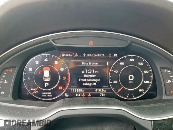 2017 Audi Q7 Prestige with VIN WA1VAAF74HD021803, listed as a Copart auction lot 54793865 with 112,890 mi miles and Clean title. Bid and sale history available at DreamBid. Image 9.