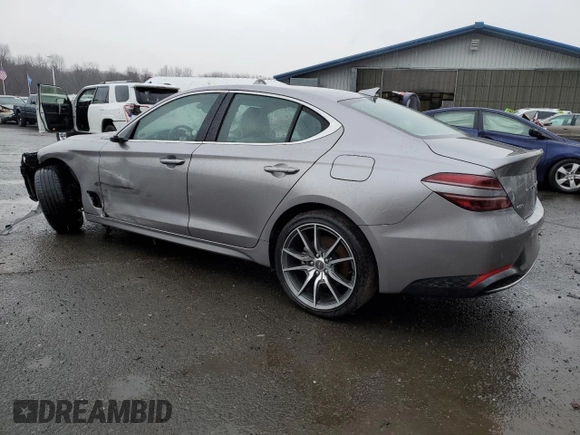 2023 Genesis G70 2.0T with VIN KMTG34TA5PU129311, listed as a Copart auction lot 43329385 with 34,917 mi miles and Non Repairable. Bid and sale history available at DreamBid. Image 2.