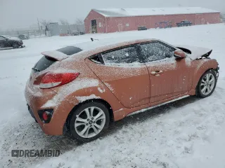 2016 Hyundai Veloster Turbo with VIN KMHTC6AE9GU252295, listed as a Copart auction lot 41462345 with 151,125 mi miles and Salvage Title. Bid and sale history available at carsss.com. Image 3.