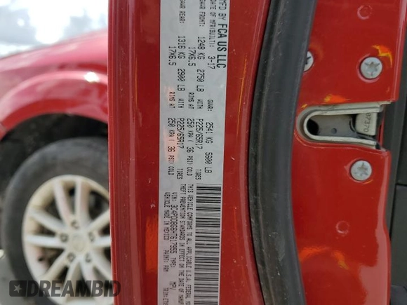 2017 Dodge Journey SXT z VIN 3C4PDDBG6HT617955, wystawiony jako Copart lot #51165665 z przebiegiem 68 937 mil mil oraz Szkoda całkowita • Salvage title. Historia ofert i sprzedaży dostępna na DreamBid. Obrazek 13.