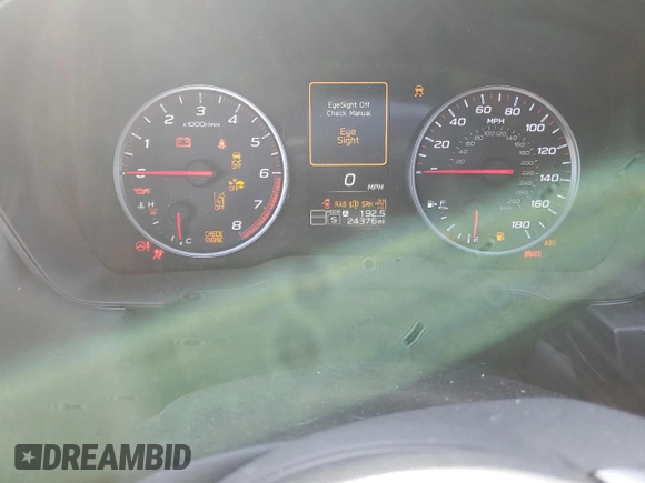 2022 Subaru WRX GT with VIN JF1VBAU63N8017488, listed as a Copart auction lot 47215795 with 24,376 mi miles and Salvage title. Bid and sale history available at DreamBid. Image 9.
