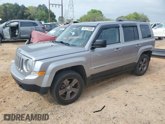2016 Jeep Patriot Sport with VIN 1C4NJRBB8GD596421, listed as a Copart auction lot 51771055 with 52,860 mi miles and Salvage Title. Bid and sale history available at carsss.com. Image 1.