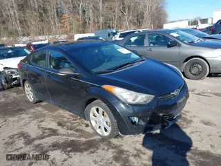 2013 Hyundai Elantra GLS PZEV with VIN KMHDH4AE4DU574977, listed as a IAAI auction lot 41608098 with 116,899 mi miles. Bid and sale history available at carsss.com. Image 1.
