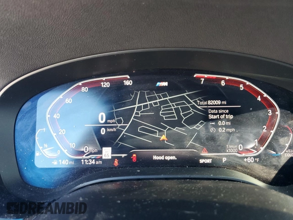 2020 BMW 5 Series 540i with VIN WBAJS1C08LCD15180, listed as a Copart auction lot 85655344 with 82,009 mi miles and Salvage title. Bid and sale history available at DreamBid. Image 9.