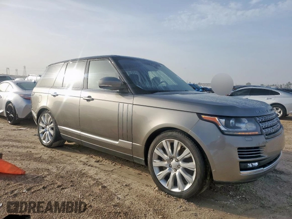 2017 Land Rover Range Rover HSE with VIN SALGS2FV5HA362590, listed as a Copart auction lot 63246215 with 63,235 mi miles and Salvage title. Bid and sale history available at DreamBid. Image 4.