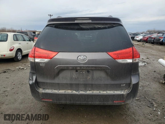 2013 Toyota Sienna LE AAS with VIN 5TDKK3DC4DS335337, listed as a Copart auction lot 46580215 with 215,477 mi miles and Salvage Title. Bid and sale history available at carsss.com. Image 6.