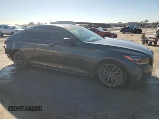 2018 Genesis G80 Sport with VIN KMHGN4JB5JU219162, listed as a Copart auction lot 79851474 with 58,056 mi miles and Salvage Title. Bid and sale history available at DreamBid. Image 4.