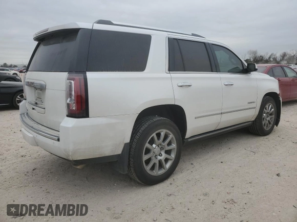 2017 GMC Yukon Denali with VIN 1GKS1CKJ5HR208979, listed as a Copart auction lot 44455835 with 99,954 mi miles and Salvage Title. Bid and sale history available at carsss.com. Image 3.