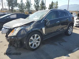 2015 Cadillac SRX Performance Collection with VIN 3GYFNCE38FS607680, listed as a Copart auction lot 62929235 with 55,638 mi miles and Salvage title. Bid and sale history available at DreamBid. Image 1.