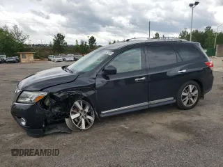2015 Nissan Pathfinder Platinum with VIN 5N1AR2MN9FC684030, listed as a Copart auction lot 59079065 with 118,352 mi miles and Salvage title. Bid and sale history available at DreamBid. Image 1.