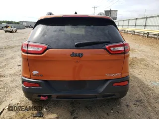 2015 Jeep Cherokee Trailhawk with VIN 1C4PJMBB5FW600455, listed as a Copart auction lot 53859365 with 164,420 mi miles and Salvage Title. Bid and sale history available at DreamBid. Image 6.