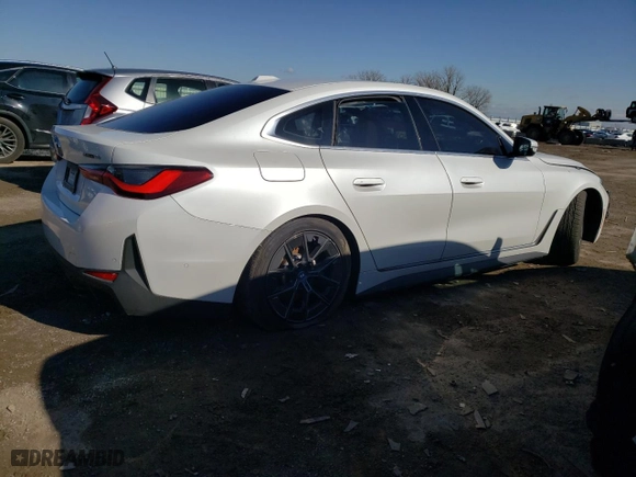 2022 BMW i4 eDrive40 with VIN WBY73AW02NFN02790, listed as a Copart auction lot 73318783 with 20,420 mi miles. Bid and sale history available at carsss.com. Image 3.