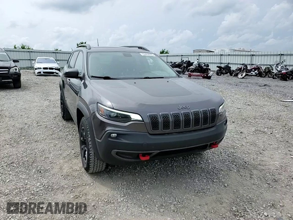 2020 Jeep Cherokee Trailhawk Elite with VIN 1C4PJMBNXLD549505, listed as a Copart auction lot 53468925 with 88,991 mi miles and Salvage title. Bid and sale history available at DreamBid. Image 14.