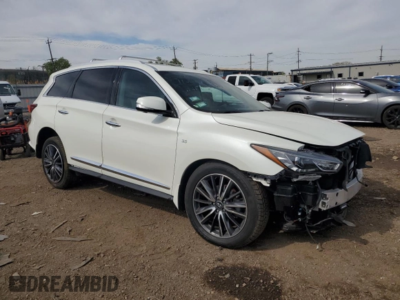 2020 Infiniti QX60 Signature Edition with VIN 5N1DL0MM2LC548361, listed as a Copart auction lot 56133795 with 27,806 mi miles and Salvage title. Bid and sale history available at DreamBid. Image 4.