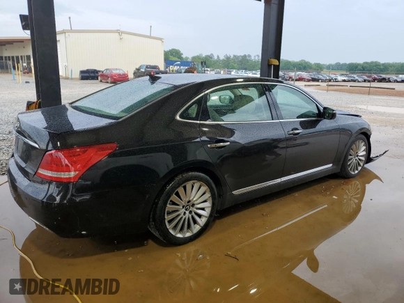 2016 Hyundai Equus Signature with VIN KMHGH4JH8GU101059, listed as a Copart auction lot 53565565 with 38,832 mi miles and Salvage title. Bid and sale history available at DreamBid. Image 3.