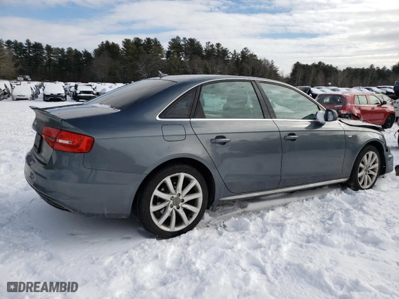 2014 Audi A4 Premium with VIN WAUAFAFL1EN029914, listed as a Copart auction lot 44600425 with 99,540 mi miles and Clean Title. Bid and sale history available at carsss.com. Image 3.