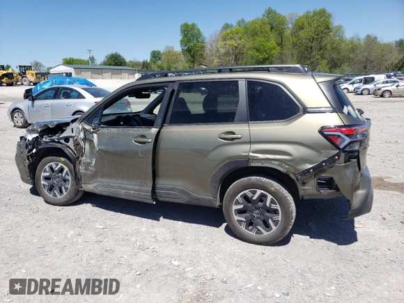 2025 Subaru Forester Premium с VIN JF2SLDBC4SH406965, выставлен на аукционе Copart как лот 53324995 с пробегом 8 341 миль миль и Списание • Salvage title. История ставок и продаж доступна на DreamBid. Изображение 2.