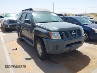 2005 Nissan Xterra S with VIN 5N1AN08U75C638521, listed as a IAAI auction lot 42173694 with 132,892 mi miles and . Bid and sale history available at DreamBid. Image 1.
