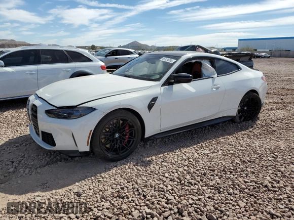 2023 BMW M4 Competition xDrive with VIN WBS43AZ05PCL79290, listed as a Copart auction lot 46134205 with 11,966 mi miles and Salvage Title. Bid and sale history available at carsss.com. Image 1.