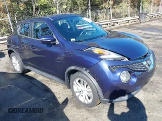 2015 Nissan Juke SV with VIN JN8AF5MR9FT501313, listed as a IAAI auction lot 41902958 with 52,766 mi miles. Bid and sale history available at carsss.com. Image 1.