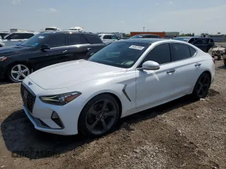 2019 Genesis G70 Advanced z VIN KMTG44LA3KU019850, wystawiony jako Copart lot #54622595 z przebiegiem 62 357 mil mil oraz Szkoda całkowita • Salvage title. Historia ofert i sprzedaży dostępna na DreamBid. Obrazek 1.
