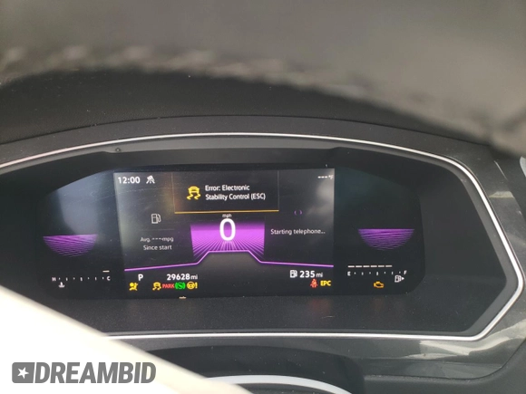 2022 Volkswagen Tiguan SE R-Line Black with VIN 3VV8B7AX1NM103449, listed as a Copart auction lot 47596495 with 29,628 mi miles and Salvage Title. Bid and sale history available at DreamBid. Image 9.