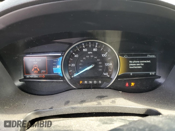 2018 Ford Explorer XLT with VIN 1FM5K8D86JGB15463, listed as a Copart auction lot 59992605 with 87,491 mi miles and Salvage title. Bid and sale history available at DreamBid. Image 9.