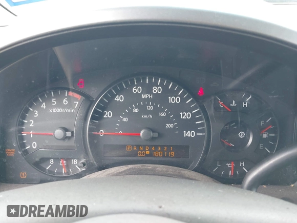 2004 Nissan Titan XE with VIN 1N6AA06A04N508069, listed as a IAAI auction lot 41571931 with 180,119 mi miles. Bid and sale history available at carsss.com. Image 7.