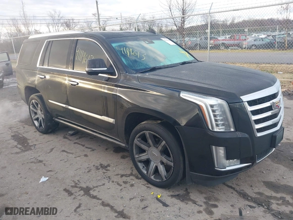 2016 Cadillac Escalade Premium Collection with VIN 1GYS4CKJ5GR374723, listed as a IAAI auction lot 41119613 with 123,499 mi miles. Bid and sale history available at carsss.com. Image 1.