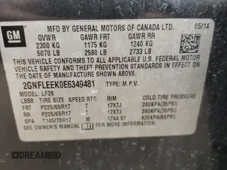 2014 Chevrolet Equinox LS with VIN 2GNFLEEK0E6349481, listed as a Copart auction lot 45725425 with 151,513 mi miles and Salvage Title. Bid and sale history available at DreamBid. Image 13.
