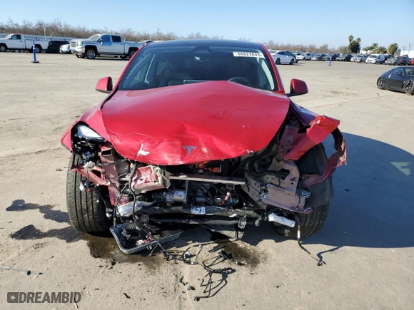 2023 Tesla Model Y Long Range with VIN 7SAYGAEE7PF832264, listed as a Copart auction lot 88822845 with 43,147 mi miles and Salvage Title. Bid and sale history available at carsss.com. Image 5.
