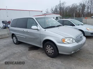 2004 Kia Sedona LX with VIN KNDUP131946545303, listed as a IAAI auction lot 41714164 with 1 mi miles. Bid and sale history available at carsss.com. Image 1.