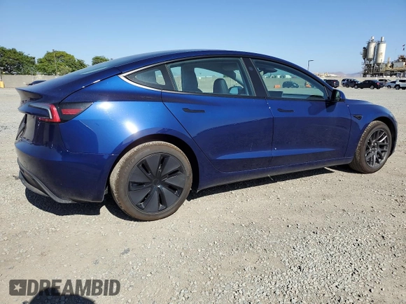 2025 Tesla Model 3 Long Range with VIN 5YJ3E1EA6SF935839, listed as a Copart auction lot 57665785 with 5,996 mi miles and Salvage title. Bid and sale history available at DreamBid. Image 3.