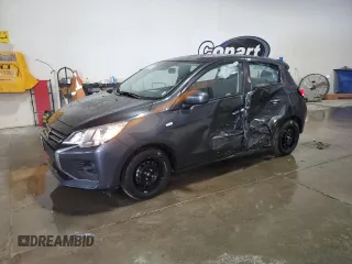 2024 Mitsubishi Mirage ES with VIN ML32AUHJ8RH022436, listed as a Copart auction lot 66518595 with 15,555 mi miles and Salvage title. Bid and sale history available at DreamBid. Image 1.