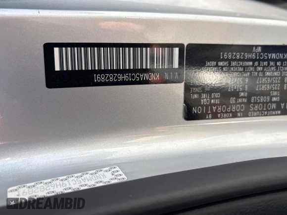 2017 Kia Sedona L with VIN KNDMA5C19H6282891, listed as a Copart auction lot 48910585 with 158,146 mi miles and Clean Title. Bid and sale history available at DreamBid. Image 10.