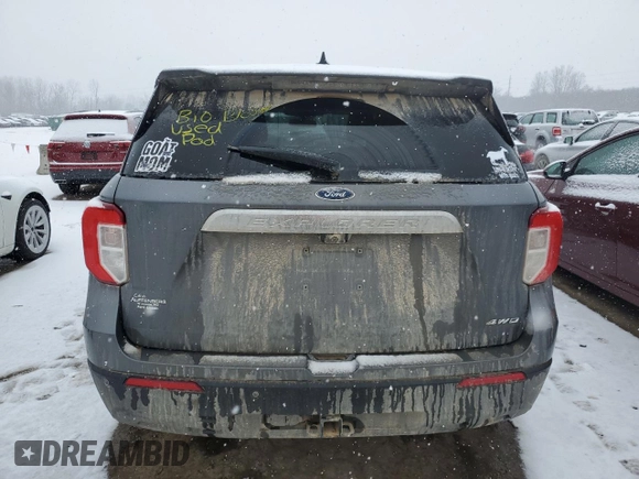 2021 Ford Explorer with VIN 1FMSK8BH0MGA71485, listed as a Copart auction lot 44632955 with 132,040 mi miles and Salvage Title. Bid and sale history available at carsss.com. Image 6.