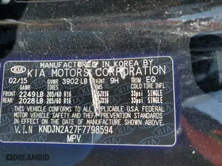 2015 Kia Soul with VIN KNDJN2A27F7798594, listed as a Copart auction lot 51264195 with 99,150 mi miles and Salvage Title. Bid and sale history available at carsss.com. Image 15.