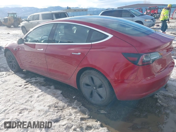 2018 Tesla Model 3 Long Range Battery with VIN 5YJ3E1EB0JF064041, listed as a IAAI auction lot 41562239 with 54,720 mi miles and . Bid and sale history available at DreamBid. Image 3.