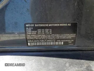 2012 BMW 3 Series 328i z VIN WBA3A5C58CF349372, wystawiony jako Copart lot #74259184 z przebiegiem Nie podano mil oraz Szkoda całkowita • Salvage title. Historia ofert i sprzedaży dostępna na DreamBid. Obrazek 12.